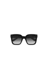 Gucci Interlocking G Squared-frame Sunglasses In Black