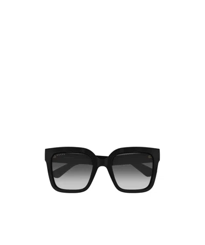 Gucci Interlocking G Squared-frame Sunglasses In Black