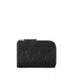 Gucci Emblem Series Card Holders In Black