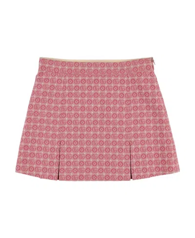 Gucci Emblem Skirt In Pink