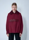 Gucci Womens Dark Rosso Ancora Half-zip Relaxed-fit Woven Jacket