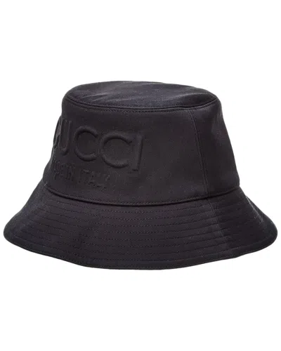 Gucci Embossed Bucket Hat In Black