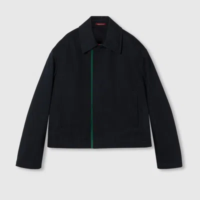 GUCCI GUCCI EMBOSSED COTTON GABARDINE JACKET