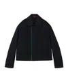 Gucci Signature Web Embossed Gabardine Jacket In Blue