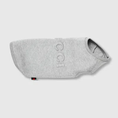 Gucci Embossed Cotton Pet Sweatshirt In Grey