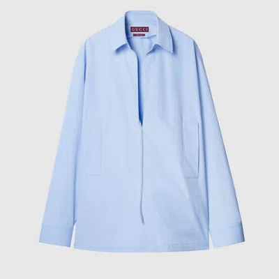 Gucci Embossed Cotton Poplin Shirt