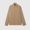 Gucci T-shirt With Embossed Logo In Beige