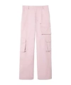 Gucci Embossed Delavé Trousers In Pink