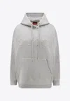 Gucci Embossed G Hooded Sweatshirt In Gray