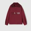 Gucci Embossed Gabardine Bomber Jacket In Bordeaux