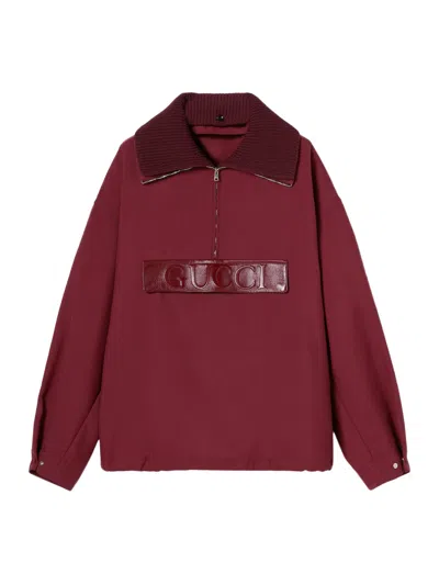 GUCCI EMBOSSED GABARDINE BOMBER