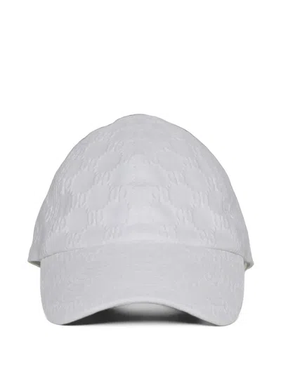 Gucci Embossed Gg Baseball Cap In White