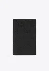 Gucci Men Black Bi-fold Wallet With Vertical Design In Gg Granied Leather Man In Black