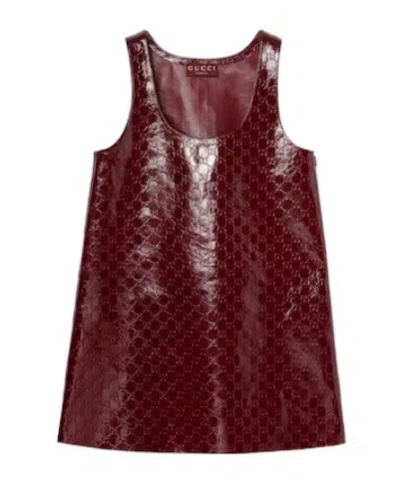 GUCCI EMBOSSED GG NAPLAK DRESS