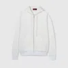 Gucci Embossed Gg Technical Jersey Zip Jacket In White