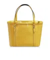 Gucci Embossed Handbag In Yellow