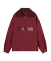 Gucci Embossed Gabardine Bomber Jacket In Red