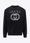 Gucci Interlocking G-appliqué Sweatshirt In Black