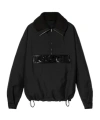 Gucci Embossed-logo Half-zip Sweatshirt In Black