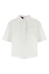 Gucci Shirt With Embossed Logo In White