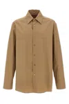 Gucci T-shirt With Embossed Logo In Brown