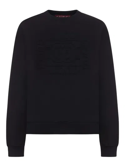 Gucci Embossed Logo Sweatshirt In Black
