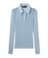 Gucci Mesh Technical Polo Shirt In Blue