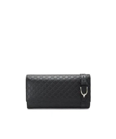 Gucci Embossed Purse In Black