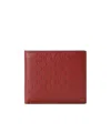 Gucci Embossed Short Purse In Red
