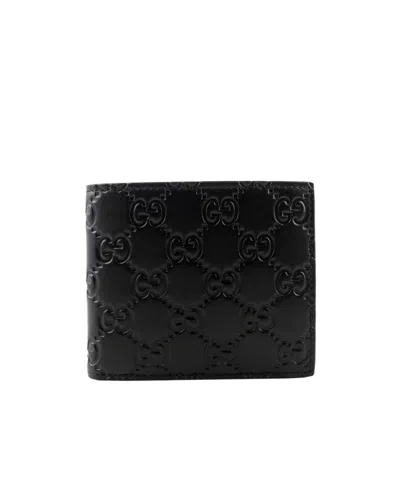 Gucci Embossed Wallet In Black