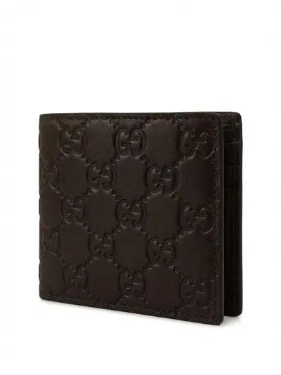 Gucci Embossed Wallet In Black