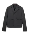 Gucci Dark Grey Jacket In Wool Gabardine Men In Black