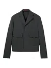 Gucci Dark Grey Jacket In Wool Gabardine Men In Grey