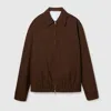Gucci Wool Bomber-style Jacket In Brown