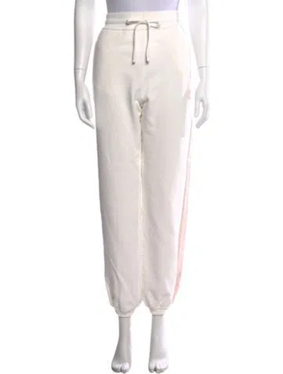 Pre-owned Gucci Embroidered Accent Sweatpants In Neutral