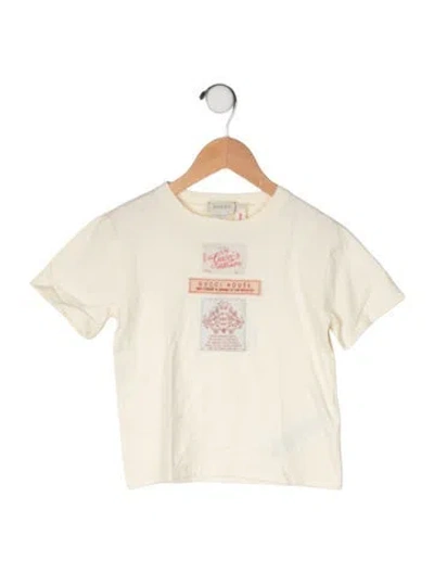 Pre-owned Gucci Babies' Embroidered Accent T Shirt In Neutral