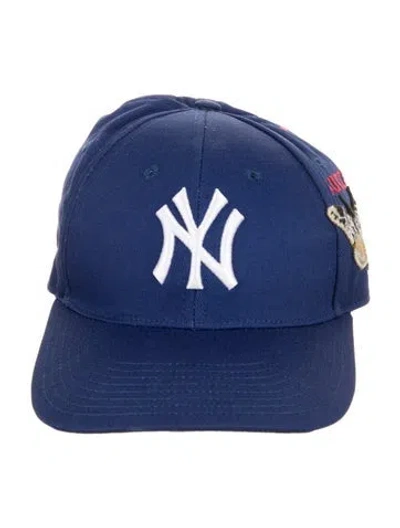 Pre-owned Gucci Embroidered Baseball Cap In Blue