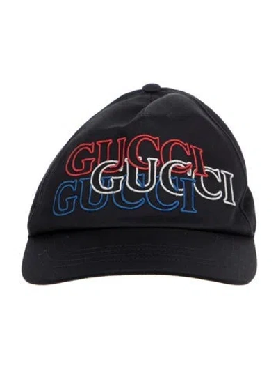 Pre-owned Gucci Embroidered Baseball Cap W/tags In Blue