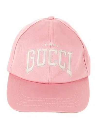 Pre-owned Gucci Embroidered Baseball Cap W/tags In Pink