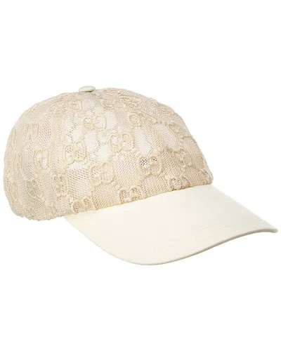 Gucci Embroidered Baseball Hat In Neutral