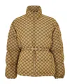 Gucci Embroidered Bomber Jacket In Brown