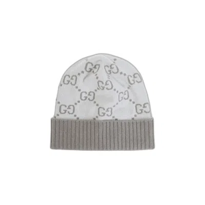 Gucci Embroidered Cashmere Beanie Hat In Neutral