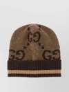 GUCCI EMBROIDERED CASHMERE KNIT BEANIE