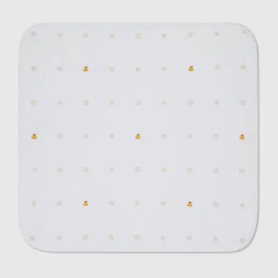 Gucci Babies' Embroidered Cotton Blanket In White