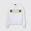Gucci Embroidered Cotton Hooded Sweatshirt In White