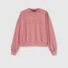 Gucci Embroidered Cotton Jersey Sweatshirt In Pink