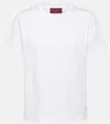 Gucci Rhinestoned-logo Cotton T-shirt In White