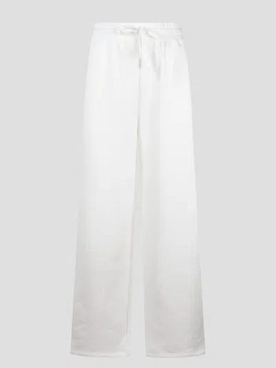 Gucci Embroidered Cotton Jersey Trousers In White