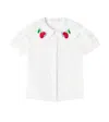 Gucci Embroidered Cotton Shirt In White