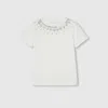 Gucci Embroidered Cotton T-shirt In White